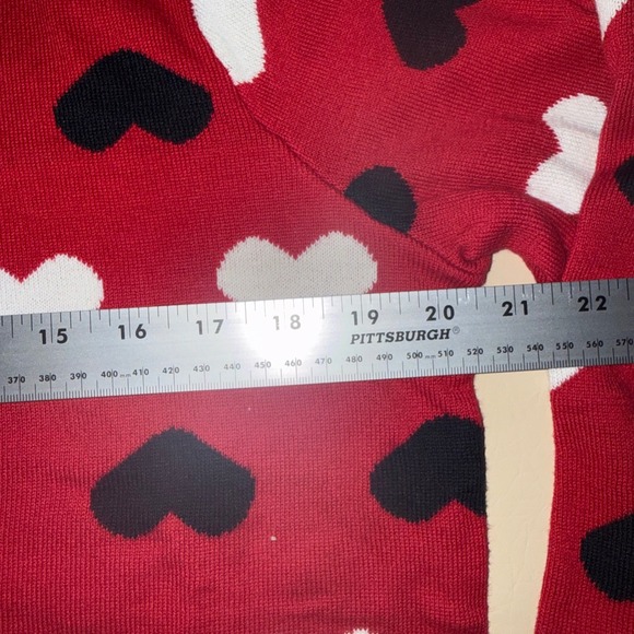 Charter Club Petite Red Heart Pattern Sweater Petite P/L - Picture 4 of 6